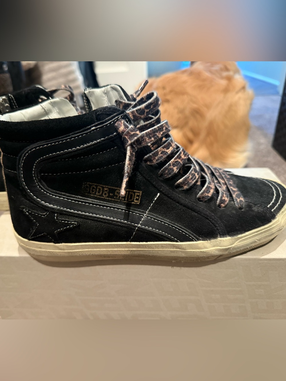 Golden Goose Black Suede High-Top Slide Classic. 
Size 37